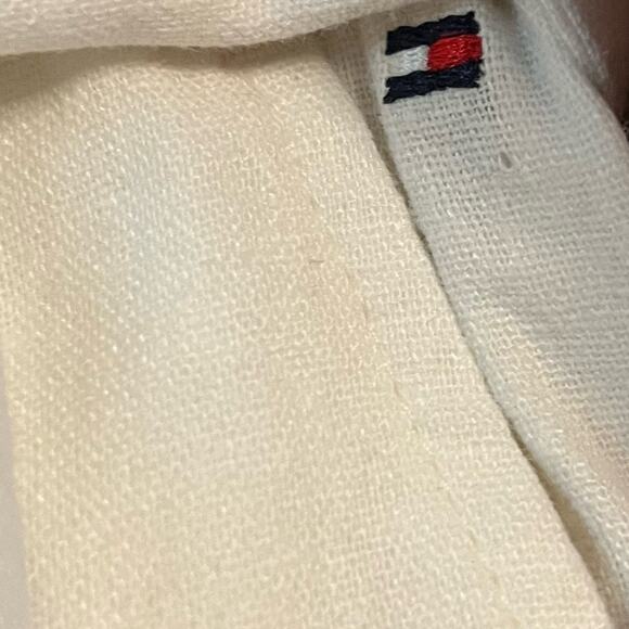 Calvin Klein White Tie Waist Linen Shorts Size Medium - Picture 5 of 9